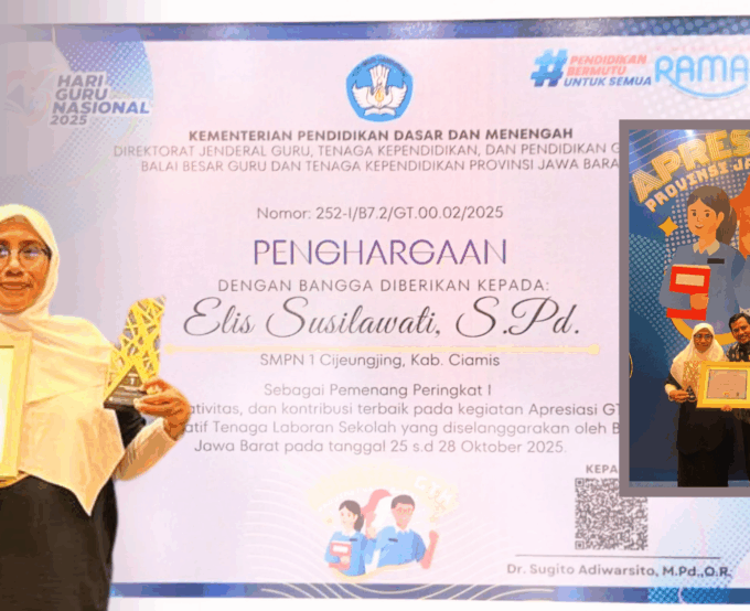Guru SMPN 1 Cijeungjing Elis Susilawati Wakili Jabar ke GTK Nasional 2025